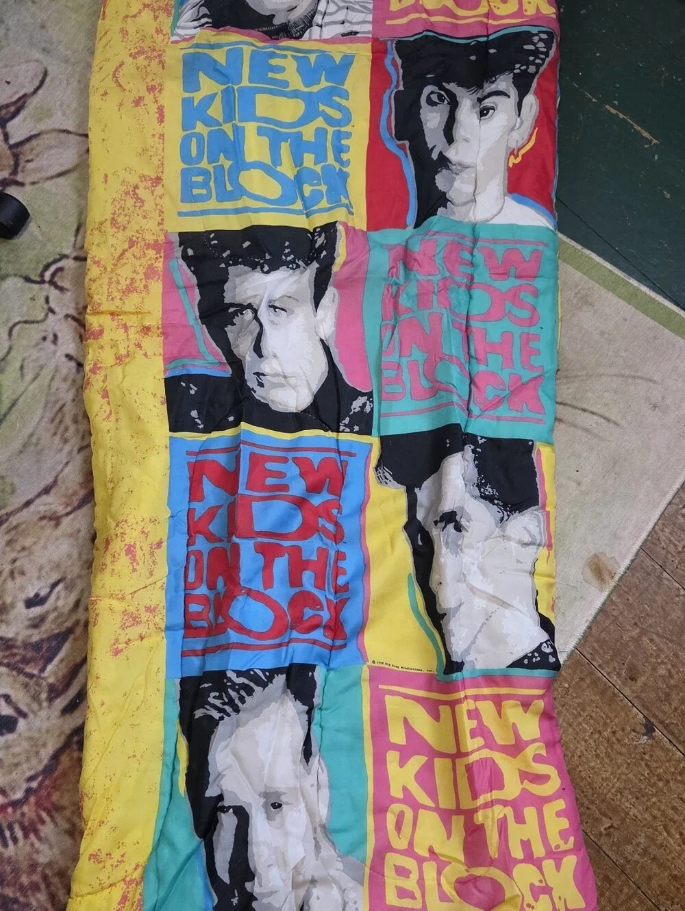 New Kids on the Block vintage 1990 teen sleeping bag VGUC - Picture 5 of 9